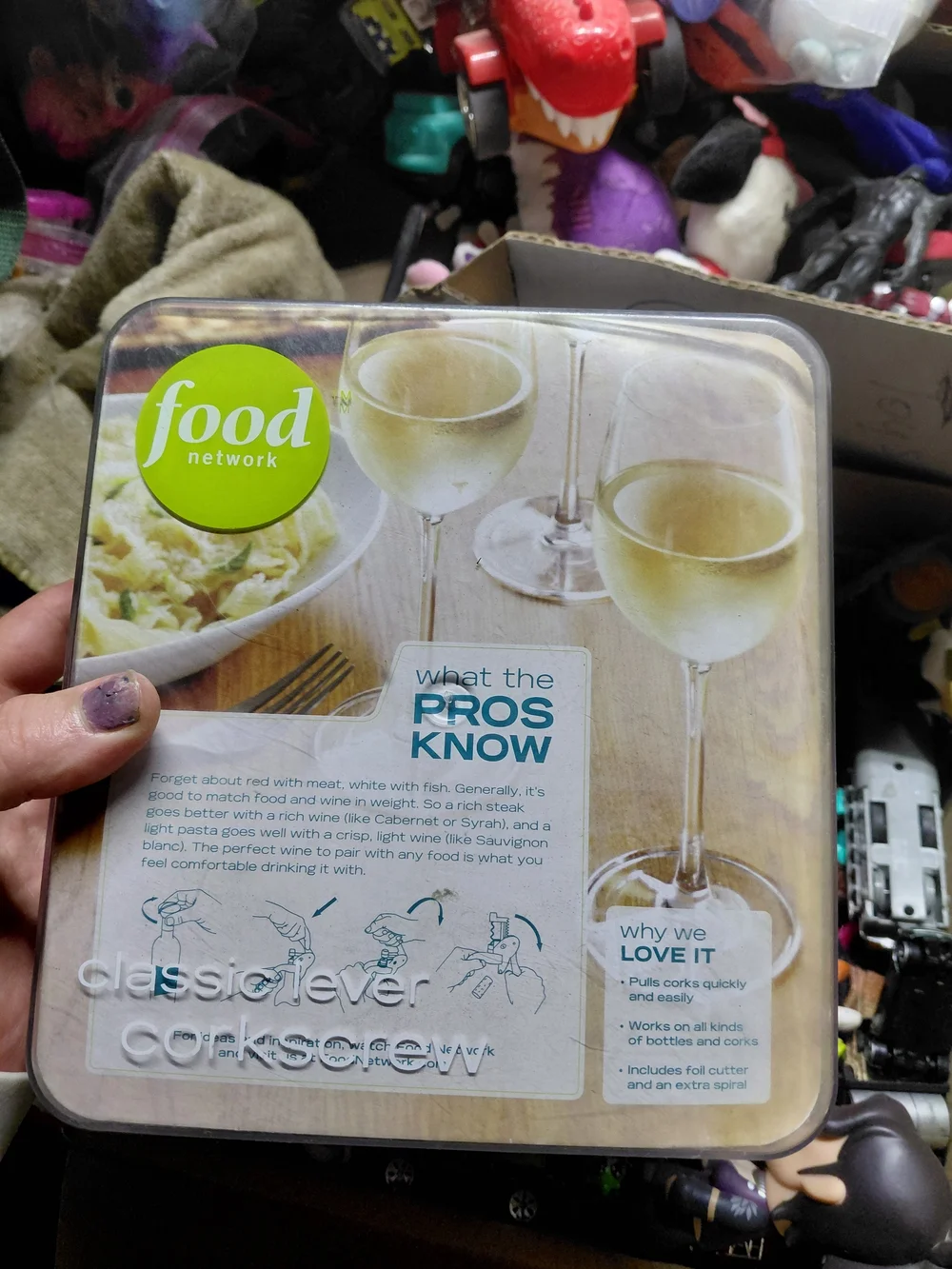 Food Network Classic Lever Corkscrew, a wine opening tool as is- wysiwyg